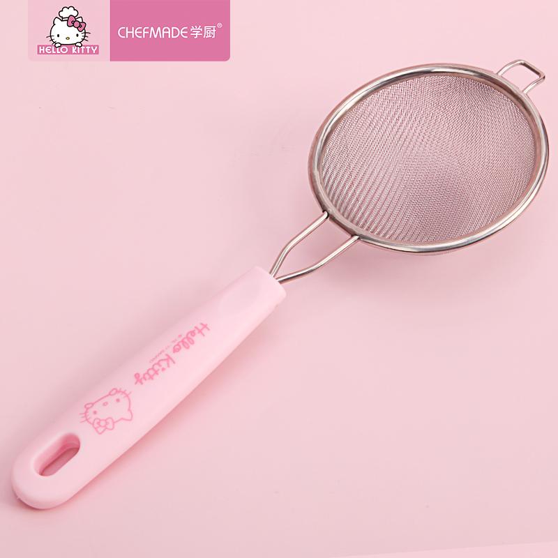 Hello Kitty (Hello Kitty) Được Ủy Quyền Chính Hãng Thép Không Rỉ Cầm Tay Rây Bột Chefmade Chef Made