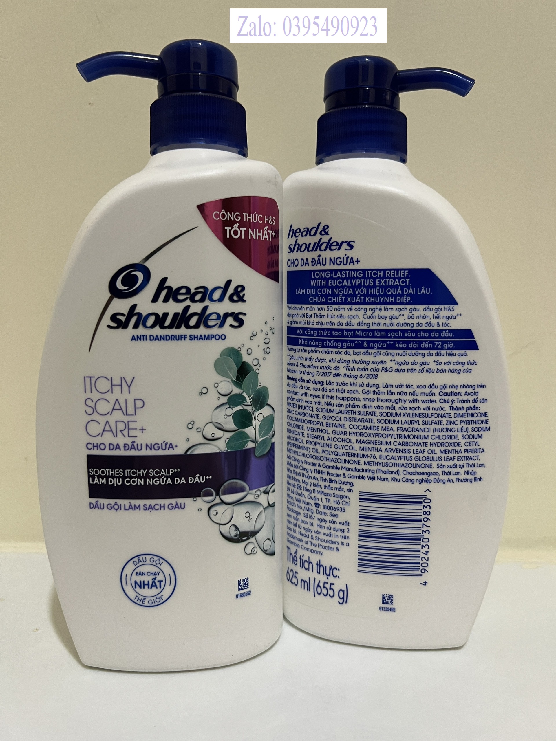 Dầu Gội Head&Shoulders Da Đầu Ngứa - 625ML (Mẫu Mới Date 2025)