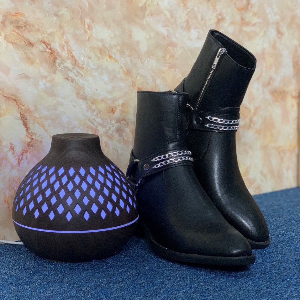 Giày Harness Boots Giày Da Bò Cao Cấp ,Bảo Hành 12Tháng