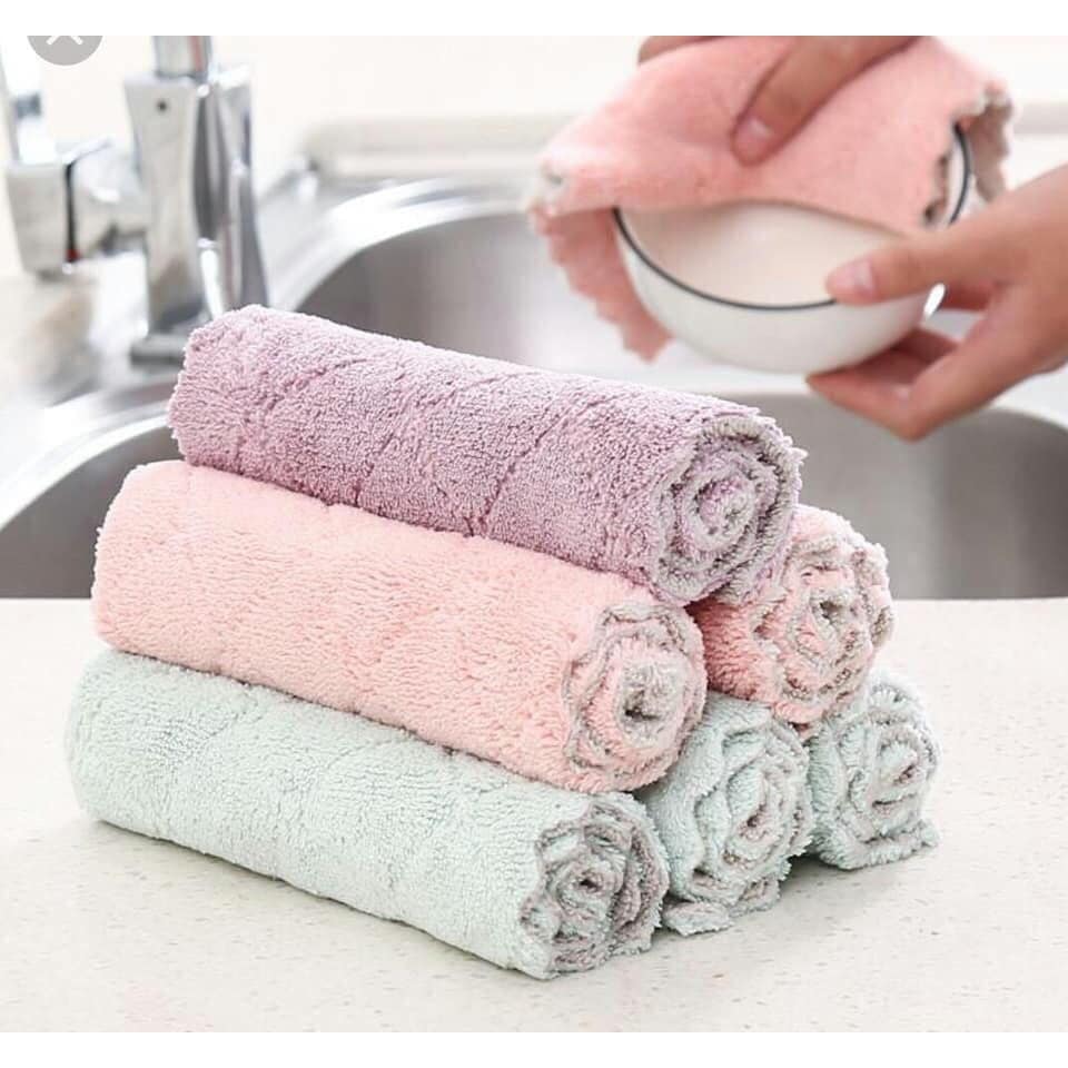 COMBO 30 CHIẾC KHĂN LAU ĐA NĂNG 2 MẶT SIÊU THẤM HÚT
