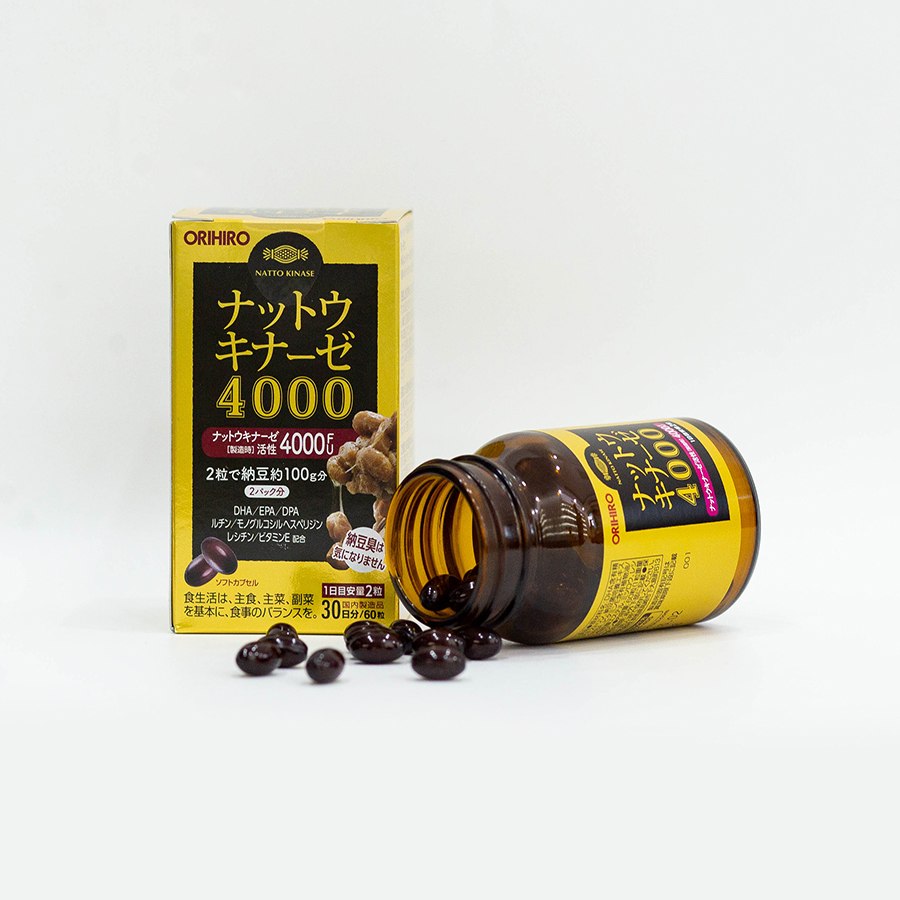 Hộp 60 Viên Orihiro Nattokinase 4000FU Nhật Bản - Chống đột quỵ tai biến,  bổ não, tăng cường lưu thông máu não | Lazada.vn