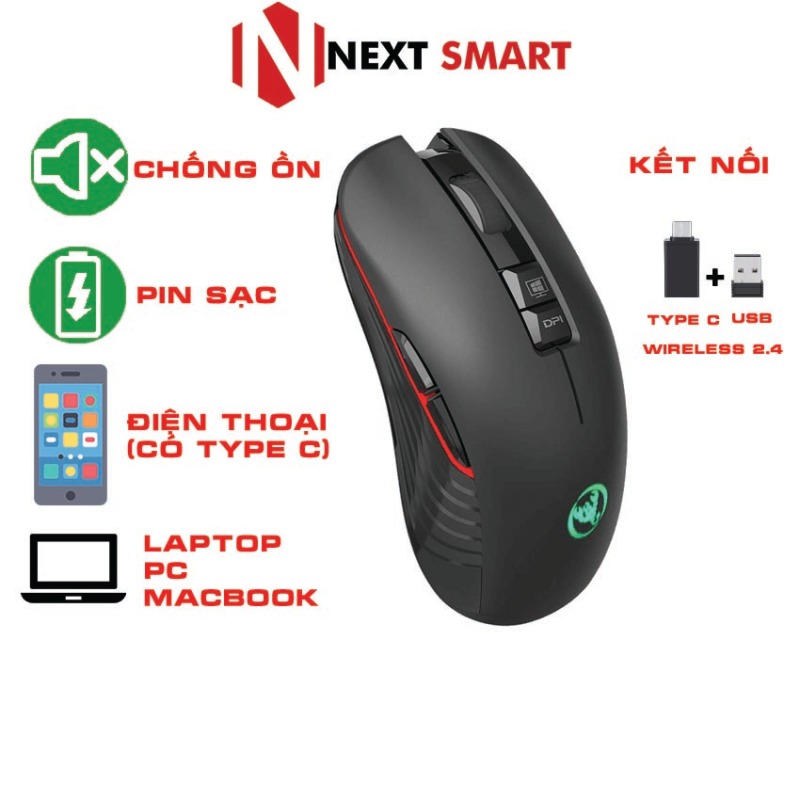 Bảng giá Chuột không dây gaming NEXT SMART MT30 Pro Kết nối USB Type C 3200dpi Tương thích laptop PC Macbook Phong Vũ