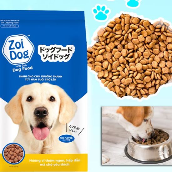 [giao2h pettohouse] Thức ăn cho chó trưởng thành Woofy Adult dog food 500g for healthy skin with soft and shiny coat sản xuất tại việt nam