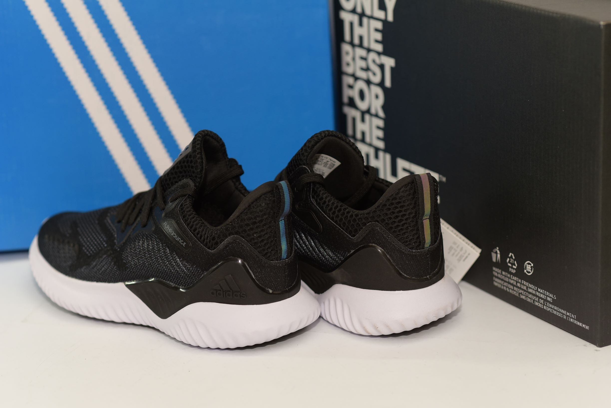 [Siêu Sale] Giày Sneaker Nam Nữ Alphabounce Beyond Đen Đế Trắng (Fullbox+ Tặng hộp bảo vệ box)