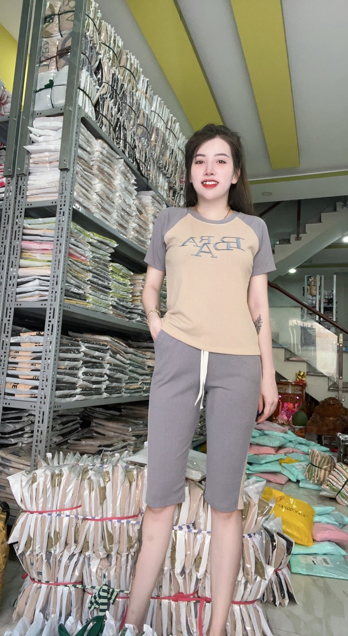 SET BỘ ĐỒ LỬNG NỮ THUN COTTON MẶC NHÀ CỰC ĐẸP