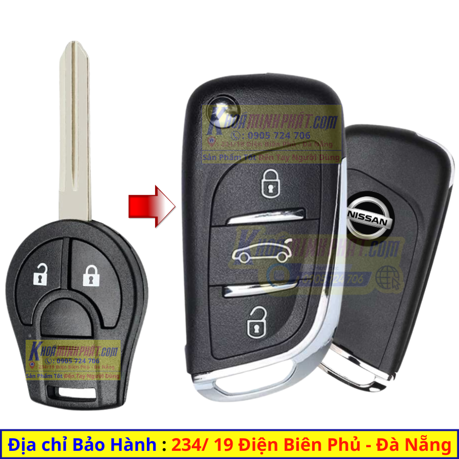 Chìa khoá độ gập xe Nissan Navara, Terra mẫu V11