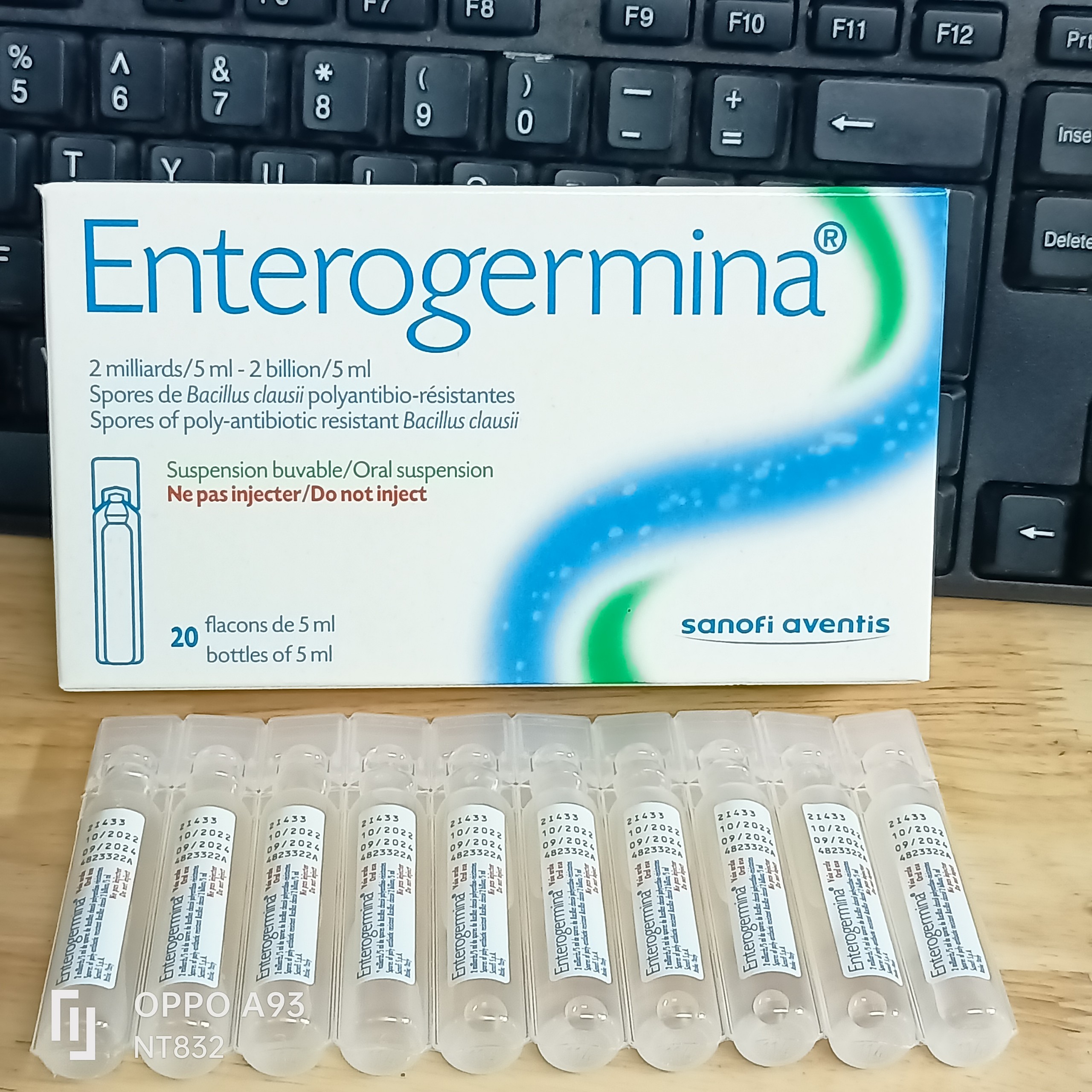 Men vi sinh Enterogermina 2 tỷ/5ml