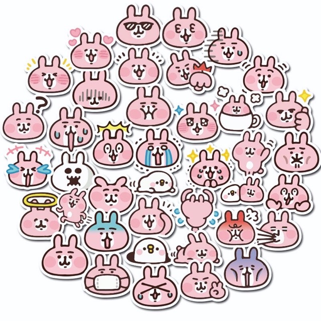 Set 30-80 Sticker Kanahei ảnh decal hình dán ép lụa