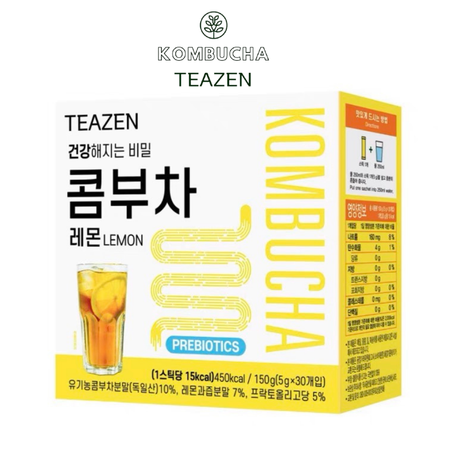 Trà Teazen kombucha Lemon vị chanh 30 gói Hàn Quốc