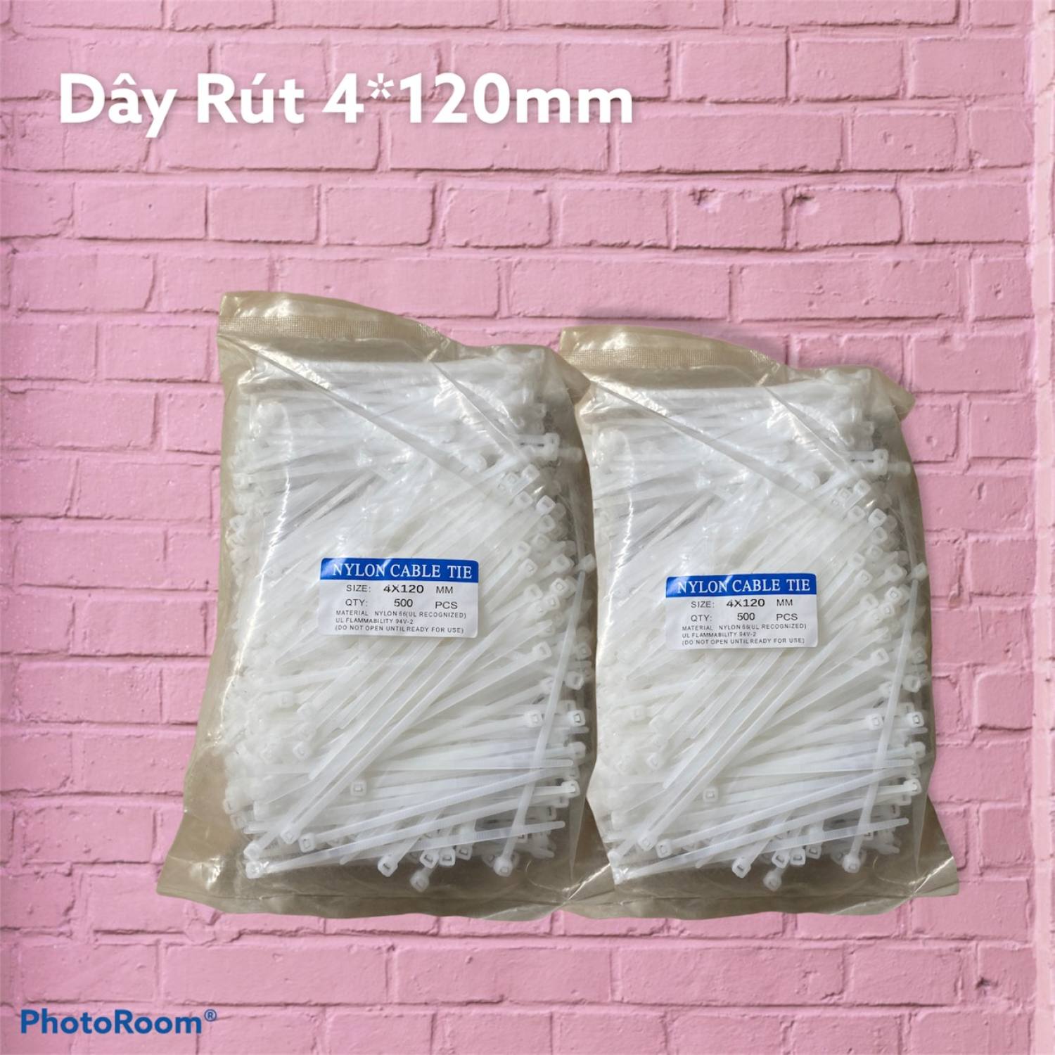 Dây rút nhựa 4*120mm ( ĐÓNG GÓI 1 BỊCH GỒM 500 SỢI DÂY RÚT )