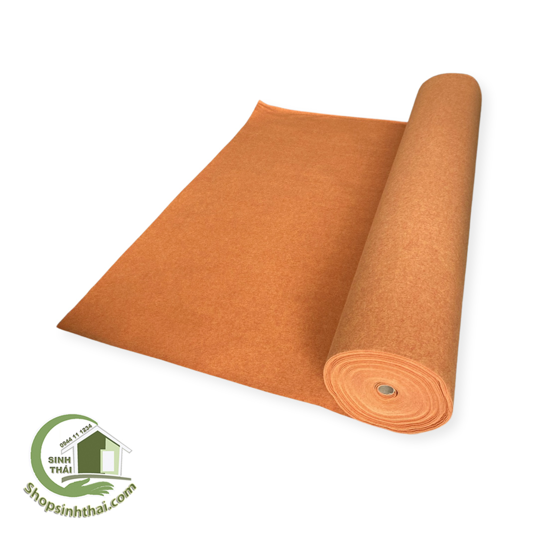Thảm nỉ lót trải sàn màu cam - 1m²