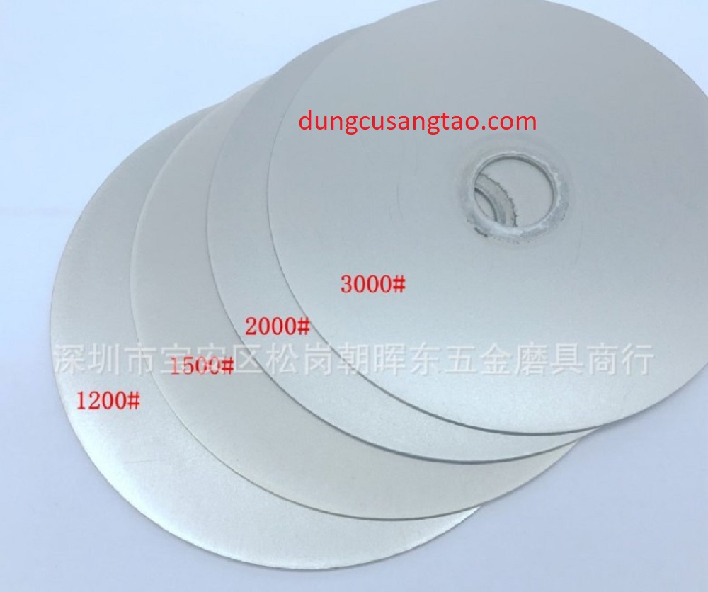 Đĩa mài đá, ngọc, kim loại (đĩa mài phủ kim cương D100mm lỗ 16mm)