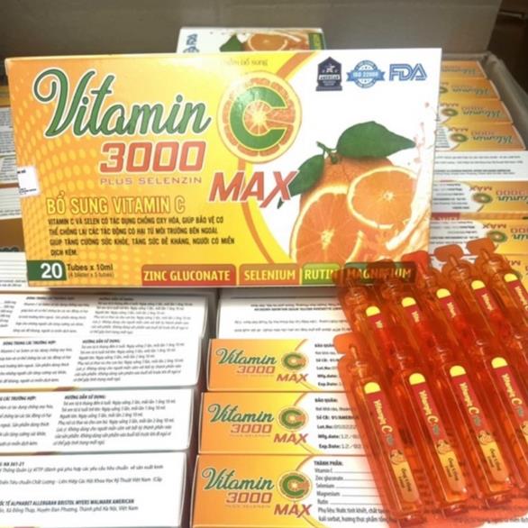 Vitamin 3000 Max bổ sung vitamin C, tăng cướng sức khỏe, sức đề khang, người miễn dịch kẽm