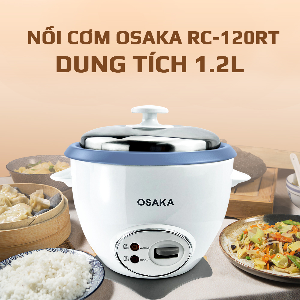 Nồi cơm điện OSAKA RC-120R 1.2L - Nắp rời