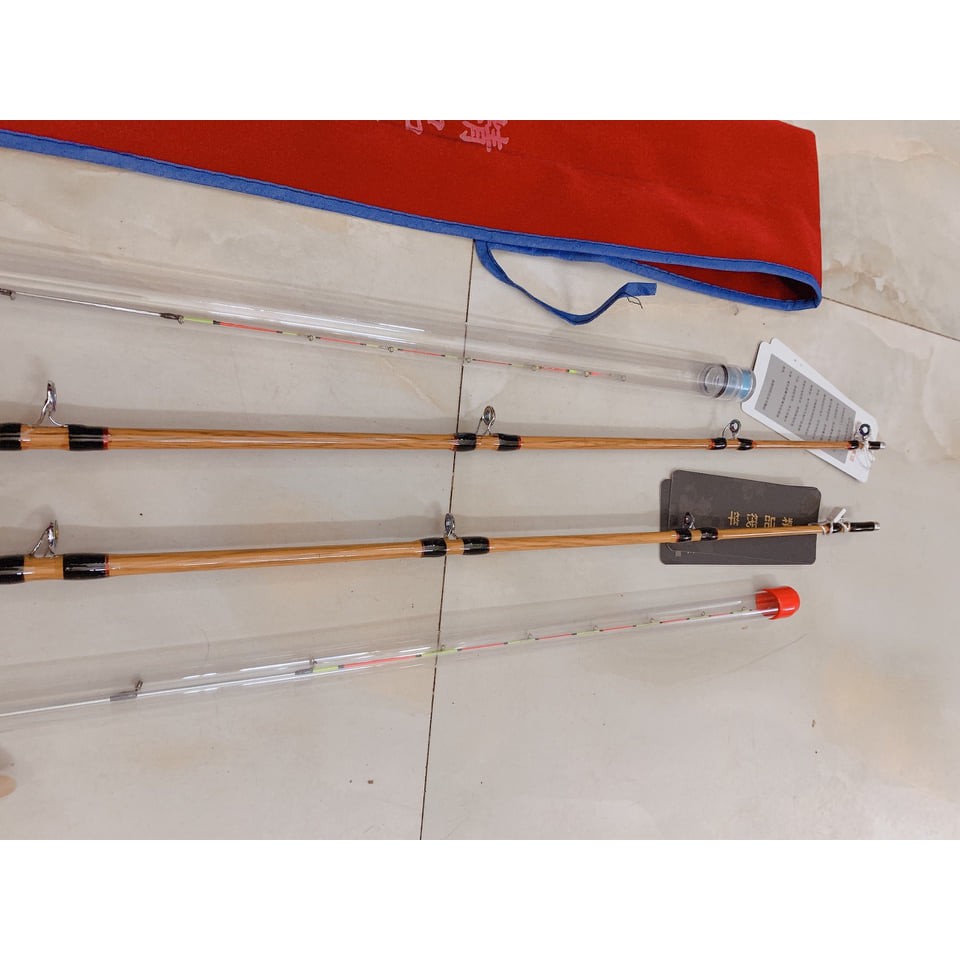 cần ikada câu tôm cán gỗ cực đẹp dài 1.5m