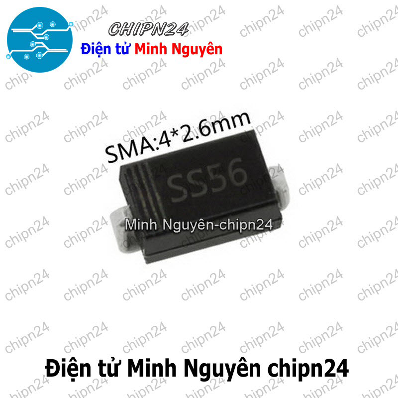 [5 con] (G7) Diode Dán SS56 SMA 5A 60V (SMD) (4.3x2.6mm) (Diode xung) - HH004094