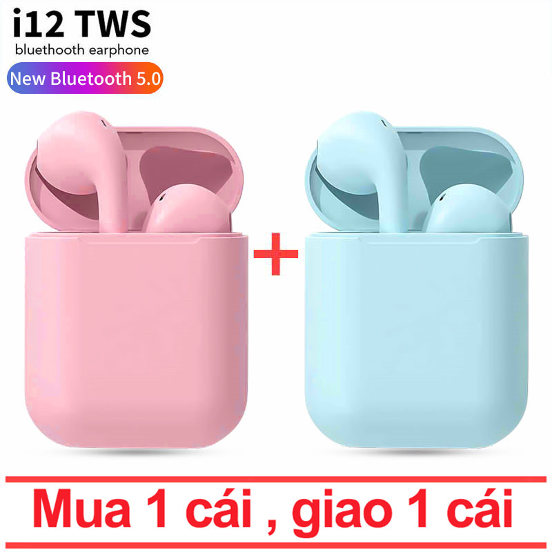 Tai nghe Bluetooth inpods i12 Bản Cao Cấp Chip 5.0 Bluetooth, Tai Nghe Bluetooth Không Dây I12s hay hơn i7s, Tai Nghe Bluetooth Nhét Tai, Tai nghe bluetooth pin trâu cho samsung/oppo/xiaomi/iphone