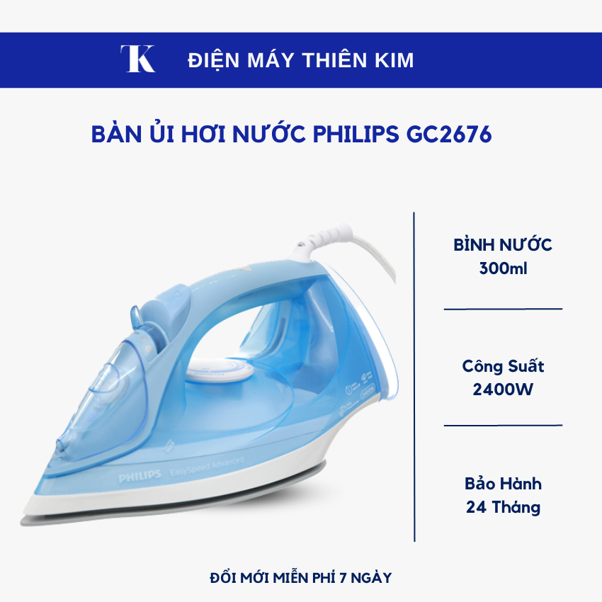 Steam iron philips gc2676 2400w-warranty 24 month nationwide