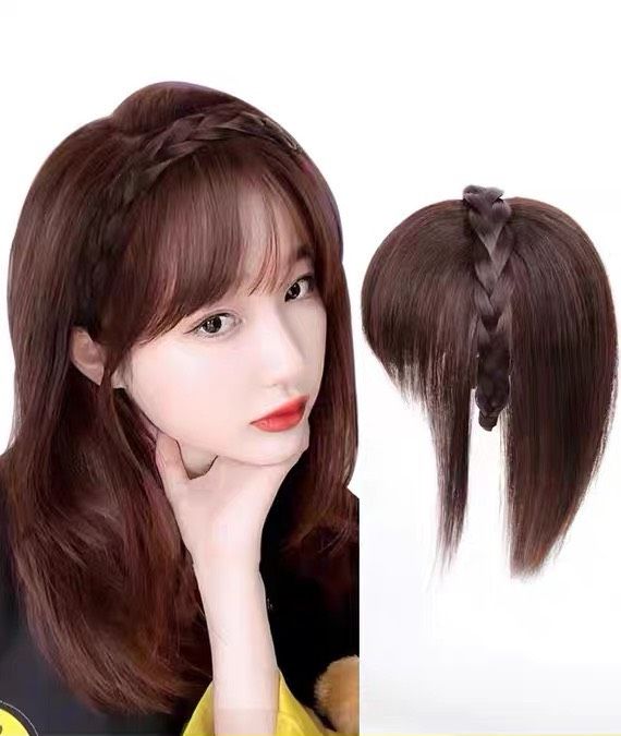 Bờm tóc giả che hói phủ bạc QiQiShop