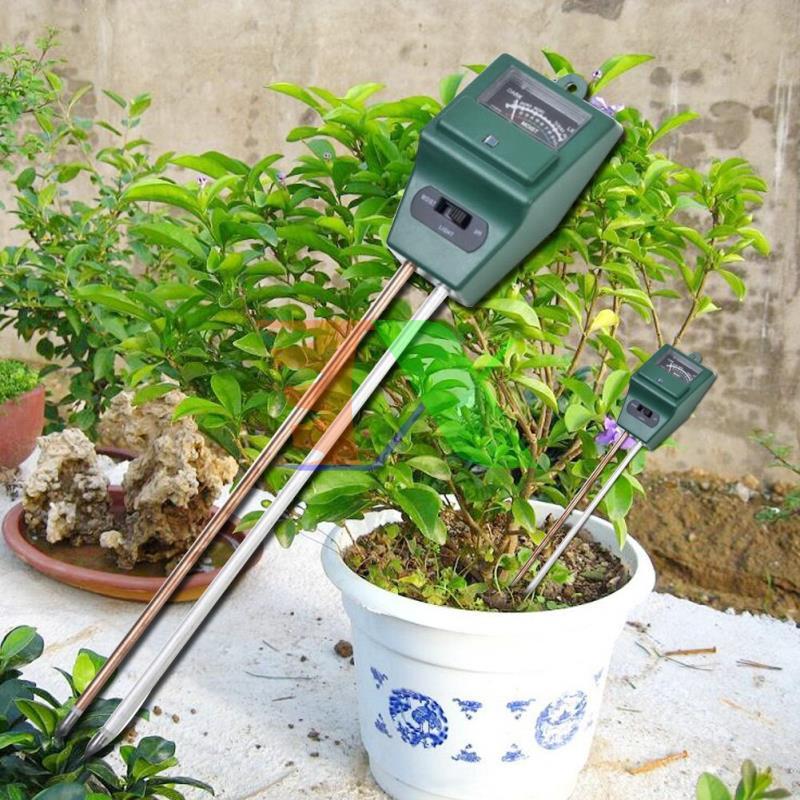 PH meter mechanical PH-3.1V, instrument pH meter soil 3 in 1, pH test strips, moisture, light (square)