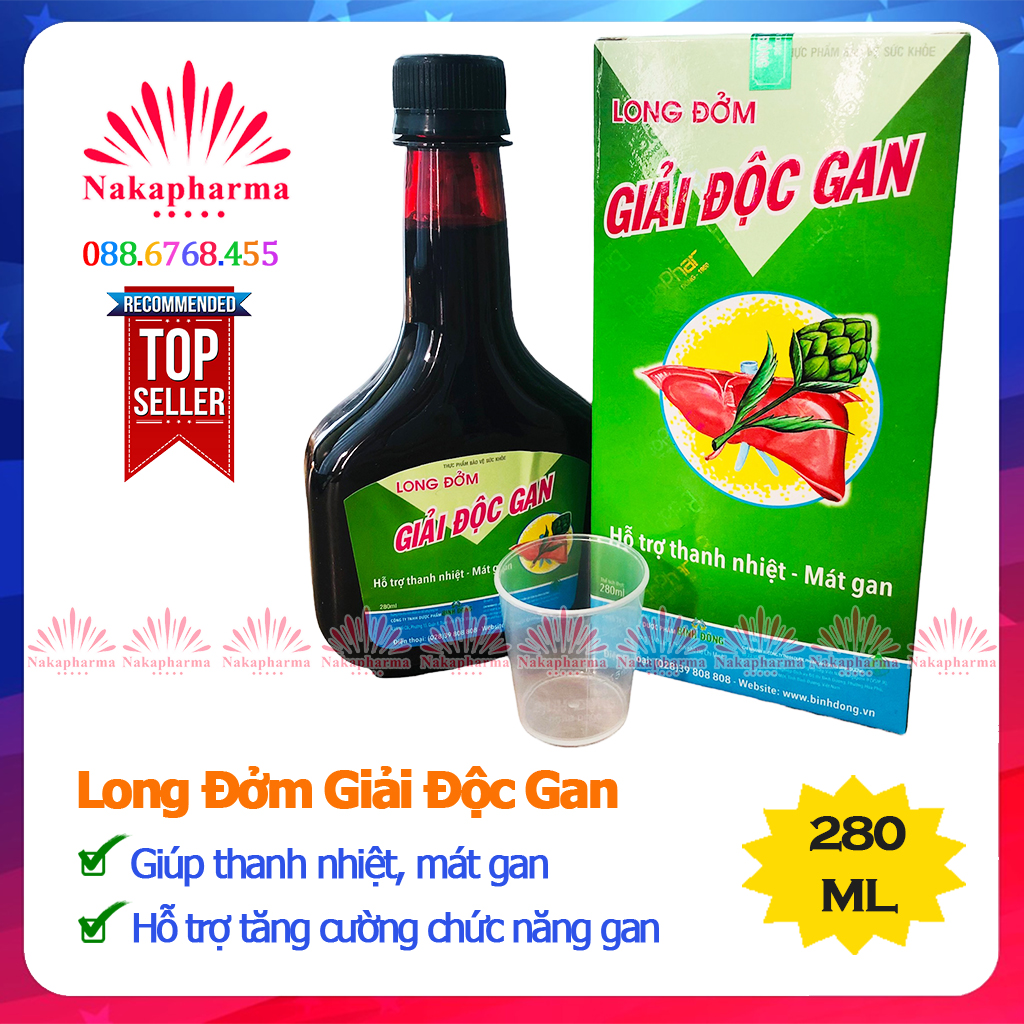 Long Đởm Giải Độc Gan Bình Đông 280ml - Giúp thanh lọc cơ thể, mát gan, giảm mụn nhọt, mẩn ngứa