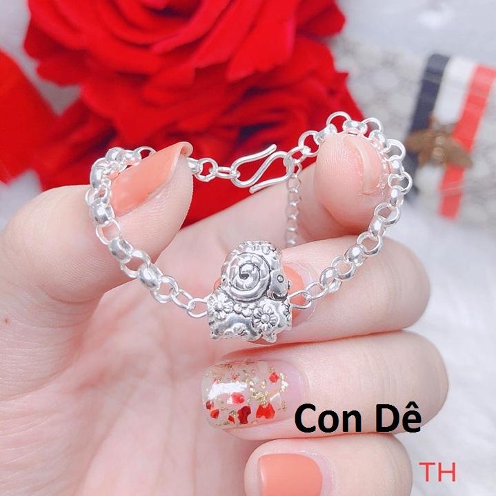 Lắc tay bạc trẻ em 12 con giáp MS100