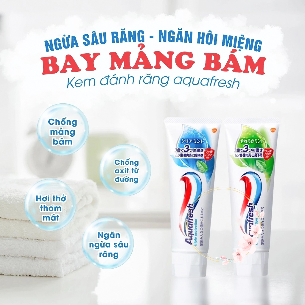 Kem Đánh Răng Aquafresh Triple Protection 140gr - Nội địa Nhật