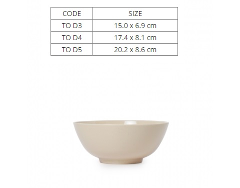 Tô Nhựa Melamine Màu Nâu