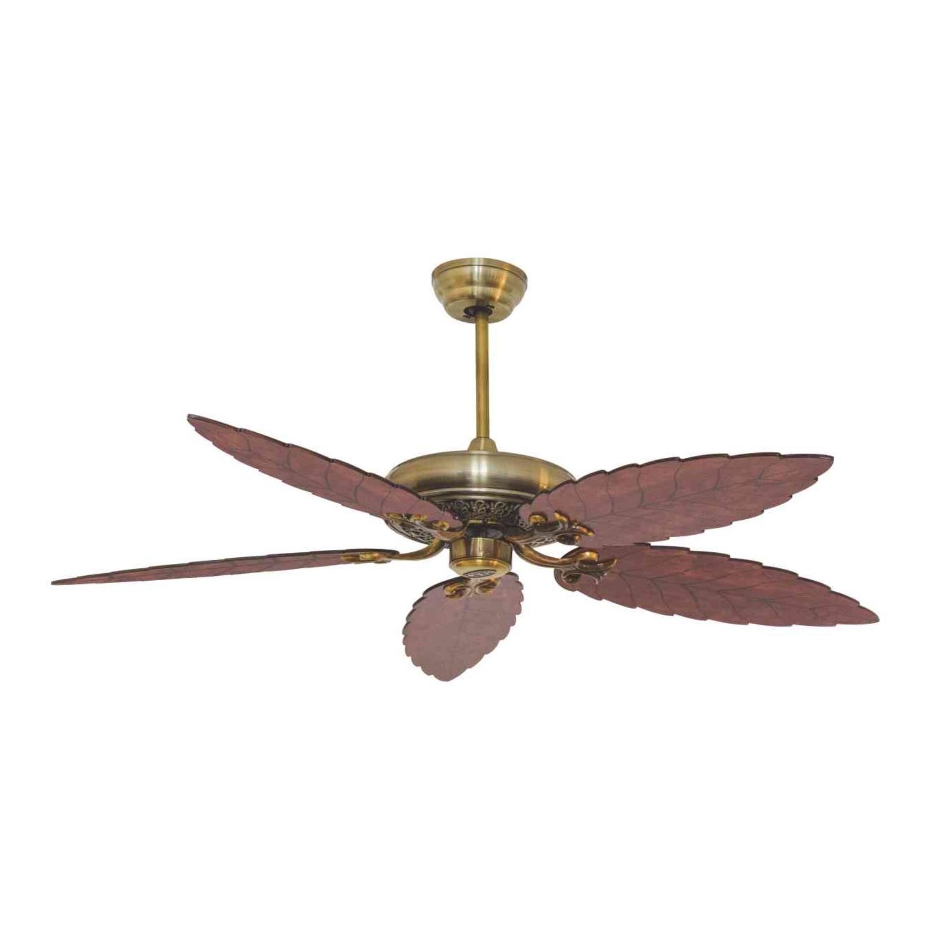 Quạt trần cánh gỗ Kim Thuận Phong M86 (Vàng đồng - Nâu)
