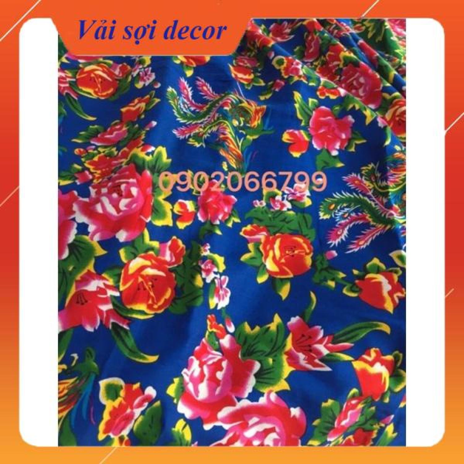 Vải chăn con công các màu chất đẹp( 2,43m x 1,6m)