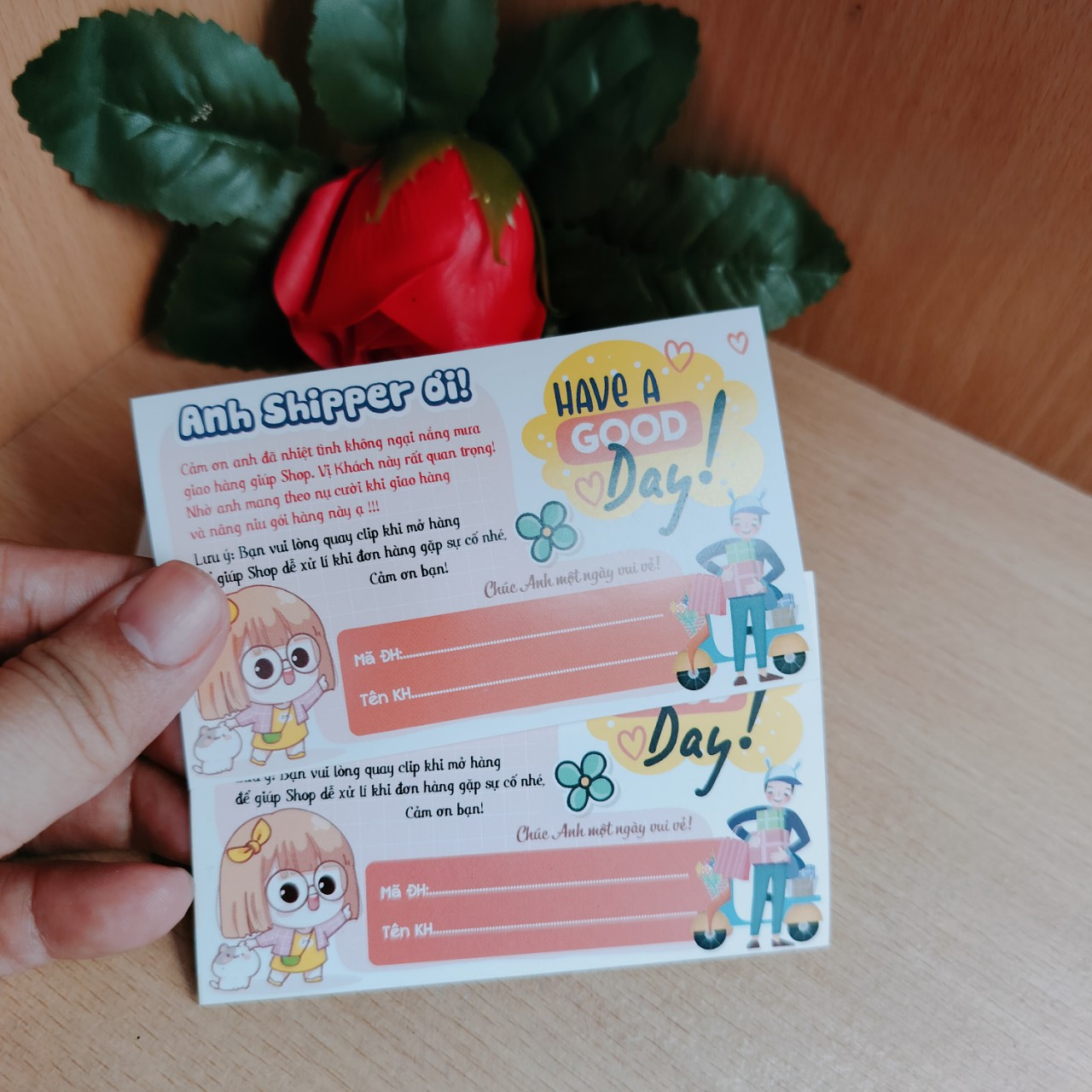 combo 100 Tem dán cảm ơn shipper, NHÃN CÁM ƠN SHIPPER-MẪU 5