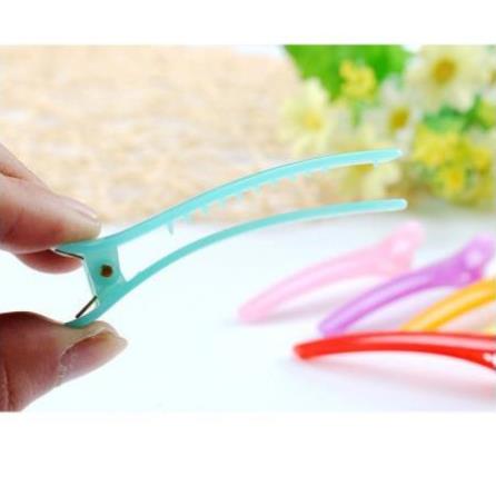 Kẹp tóc mỏ vịt nhựa nhiều màu sắc