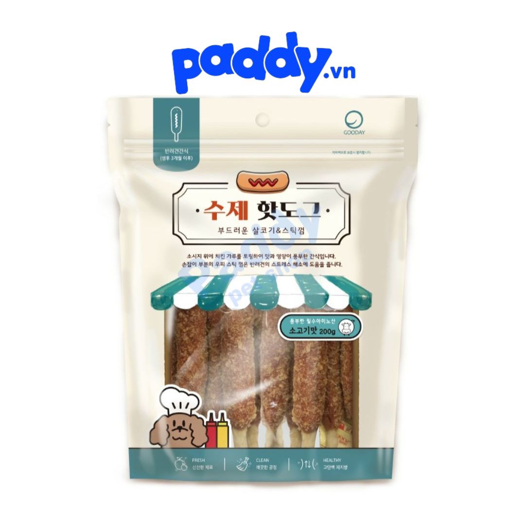 Hotdog natural lab snack cho chó 200g