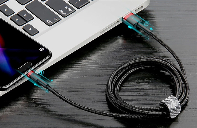 Cáp sạc baseus sạc nhanh micro usb cho smartphone android 2.4A baseus cafule - dây sạc baseus cafule sạc nhanh chống gập gãy đứt đầu sạc - phụ kiện sạc điện thoại - KOI TECH