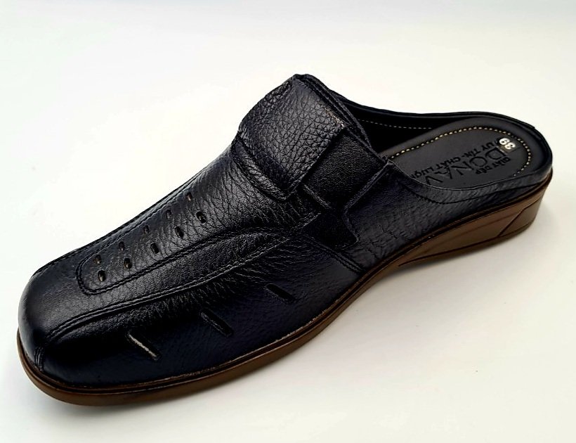 [HCM]GIÀY LƯỜI NAM DA BÒ NTB105 (ĐEN NÂU)