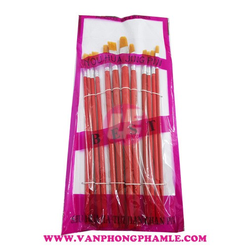 Cọ vẽ 12 cây đầu dẹp