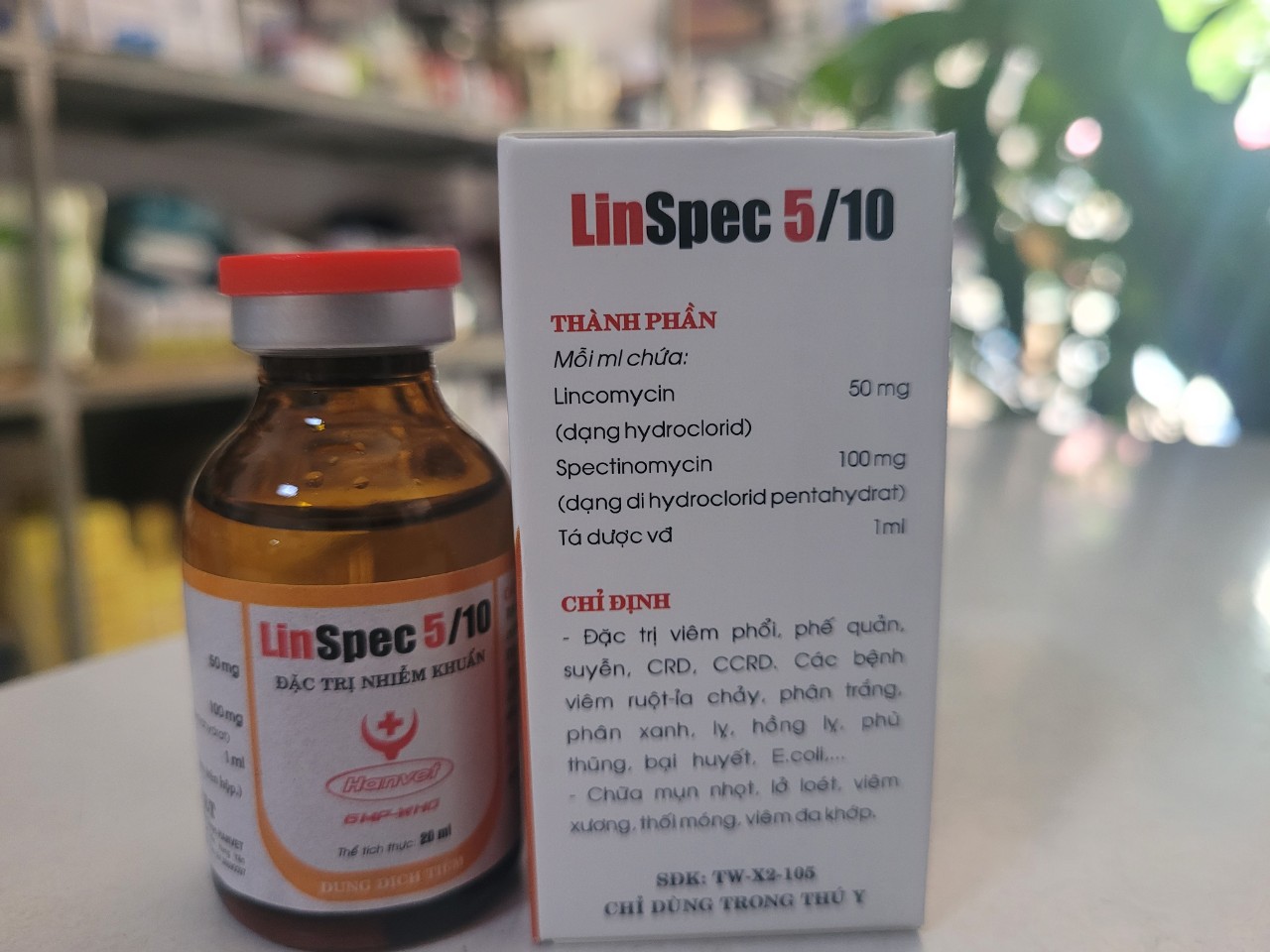 Linspec 5/10 - 20ml, dùng trong thú y