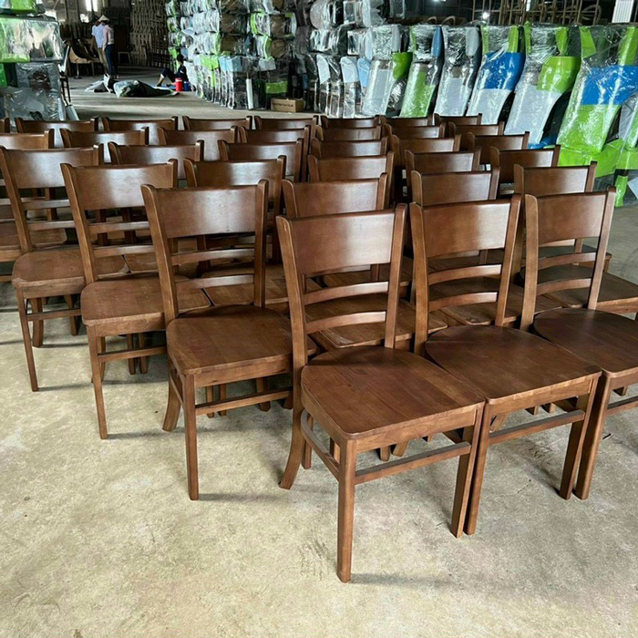 Ghế cabin mặt gỗ cao su ghế ăn cao cấp