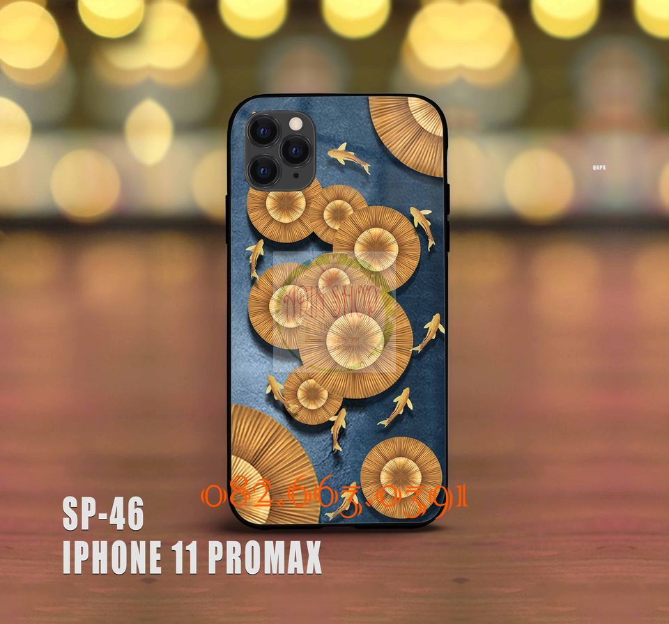 [HCM]Ốp lưng kính IPhone 11 pro max hình cá koi đẹp