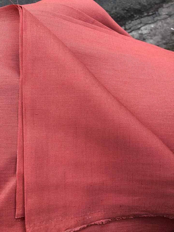 Vải linen ướt màu cá hồi đậm