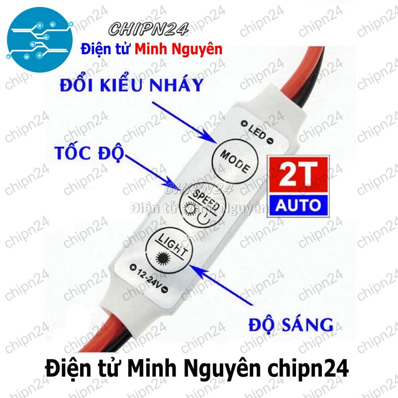 [1 pcs] (A60) Bo Chớp Mini 8 Chế Độ Chớp Dùng Đèn Led 5V12V24V - HH004222