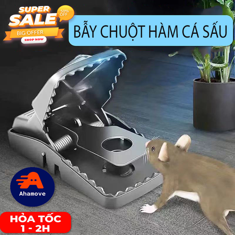 Bẫy chuột nhựa đen, Dụng cụ bẫy chuột nhựa đen siêu nhậy thông minh, Bẫy chuột hàm cá sấu bẫy được các loại chuột vừa và nhỏ công nghệ mới an toàn dễ sử dụng