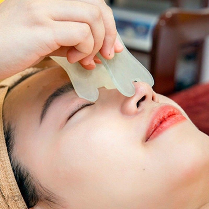 Ngọc Cạo Gió Massage 1 Cặp Ngọc Bích Cạo Gió Mát Xa mặt và body xanh ngọc bích