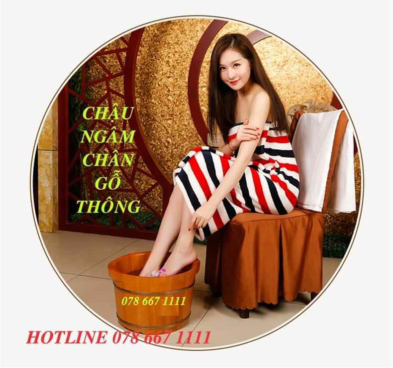 chậu ngâm chân gỗ thông nhập khẩu 2019