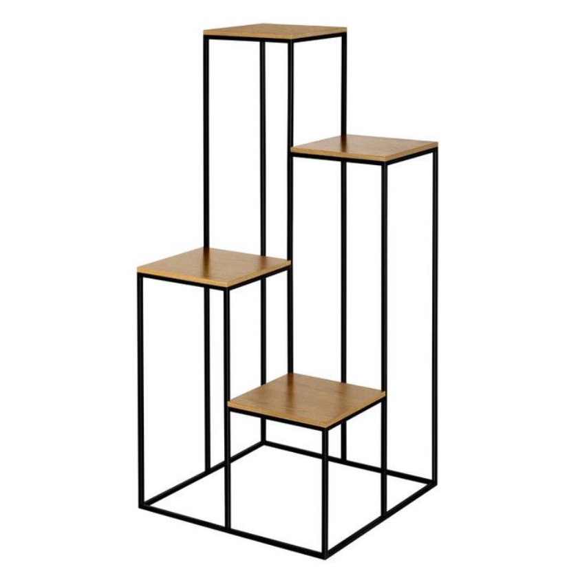 Kệ cây gỗ chân sắt 3 tầng - 4 tầng