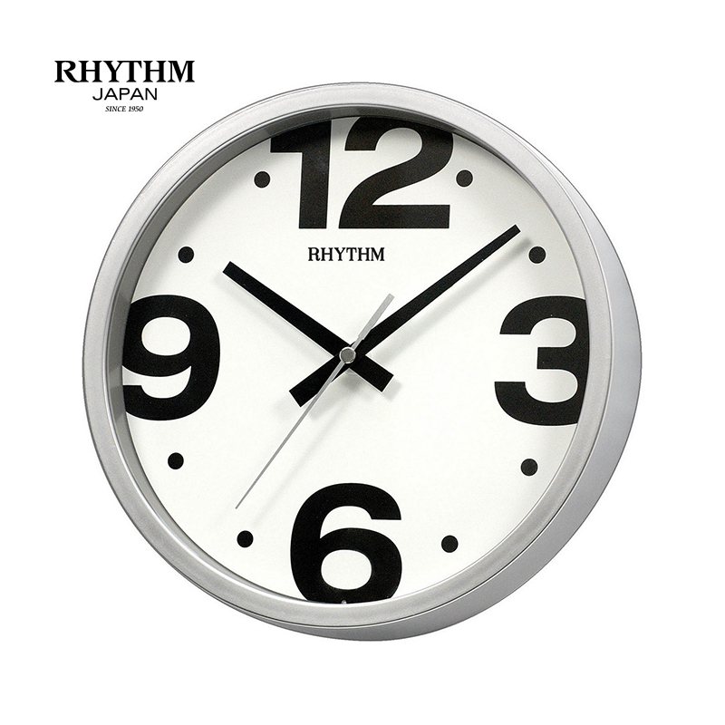 Đồng hồ treo tường Rhythm CMG471NR66 Basic Wall Clocks (Bạc)