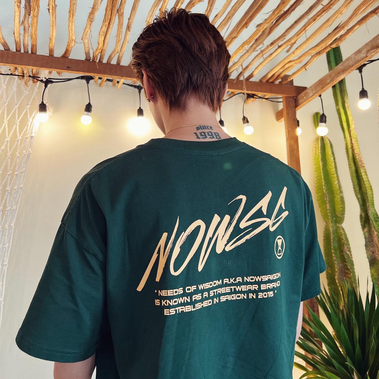 Áo thun NEEDS OF WISDOM Nowsaigon Brush Tee - Green