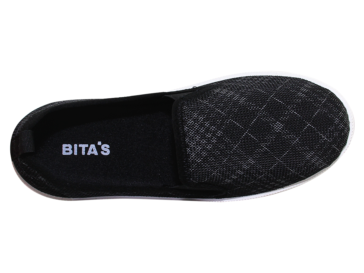 GIÀY LƯỜI NỮ Bita's GVW.49 (Đen + Kem + Trắng + Xám)