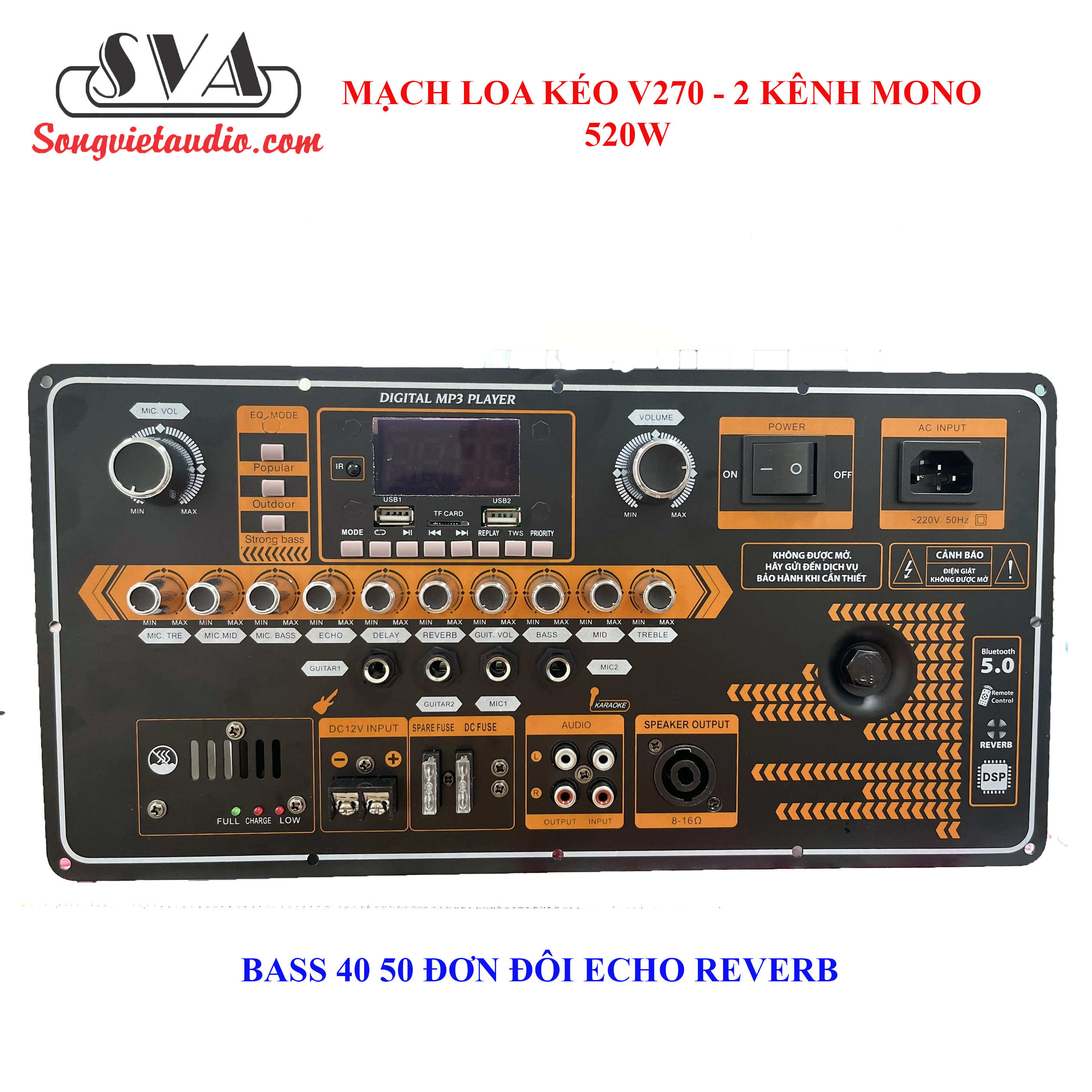 Mạch loa kéo v270 - 2 kênh