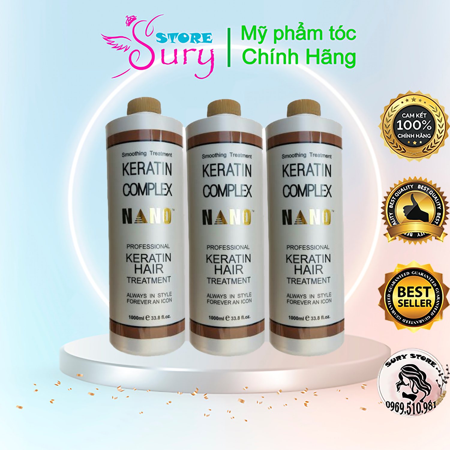 [ FreeShip Max ] Hấp ủ tóc cao cấp keratin complex nano 1000ml chính hãng Sury_store